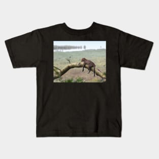 Leopard in the Rain, Lake Nakuru, Kenya Kids T-Shirt